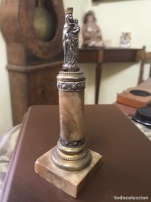 Antiquités: Virgen de plata y alabastro — S. XIX